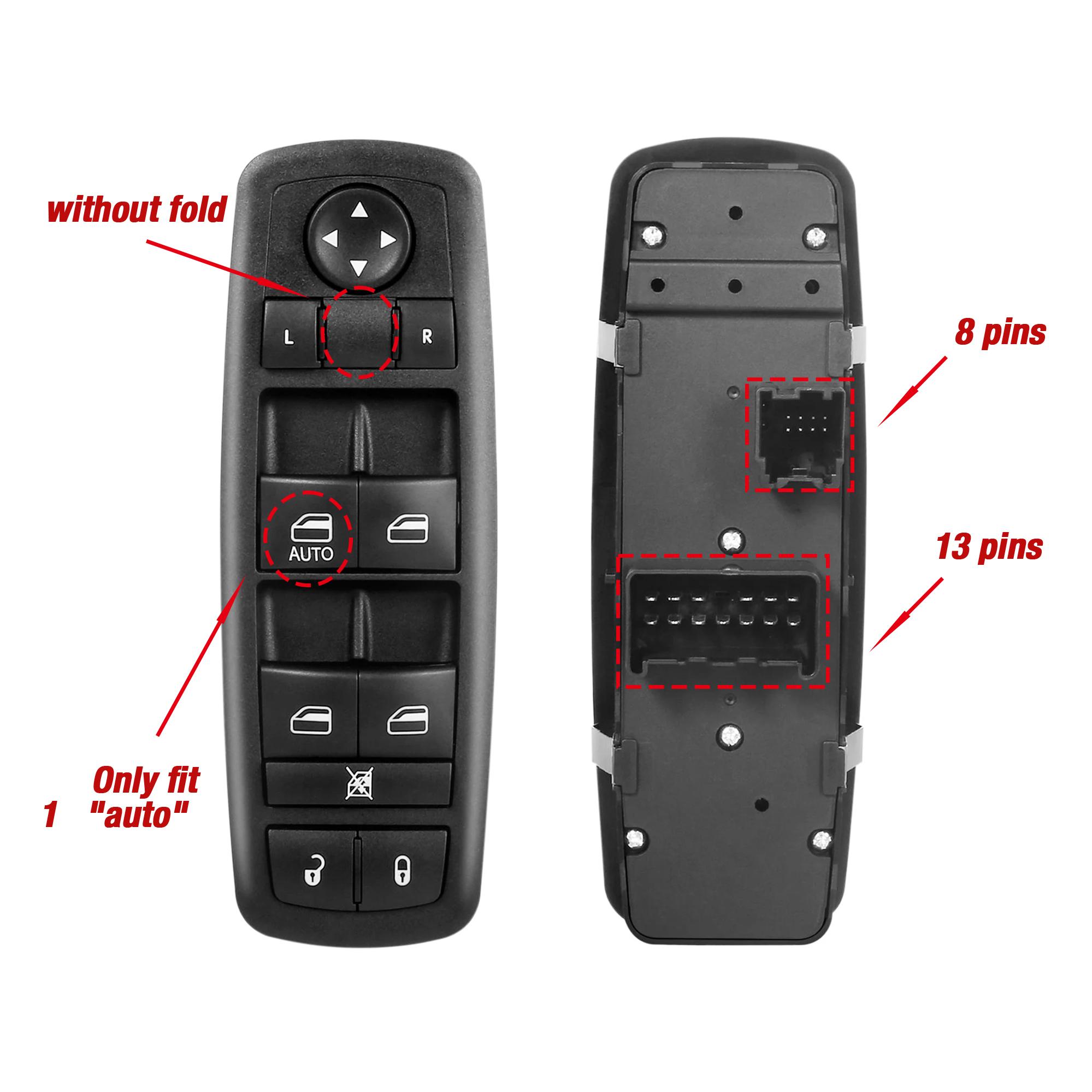 

68084001AD eft Driver Side Master Window Switch Electric Window Control Button 2011 2012 2013 2014 2015 2016 Dodge Journey 68084001AD