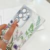 Samsung S25 Ultra Floral & Grass Lens Film Case - Full Coverage for S24 & A56, with Bracelet-style Protective Case
