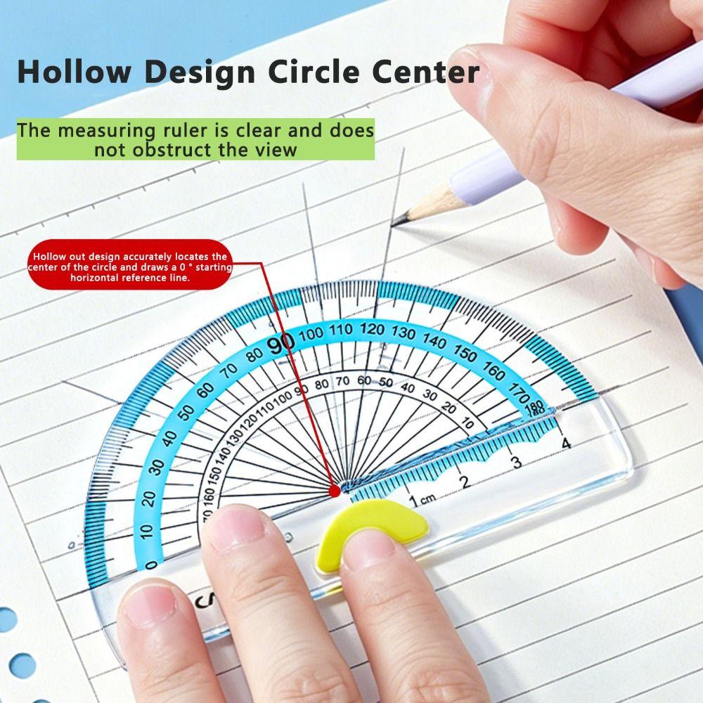 4pcs Soft Silicone Straight Ruler Non Slip Triangle Rulers Simple Stationery Ruler  School Office