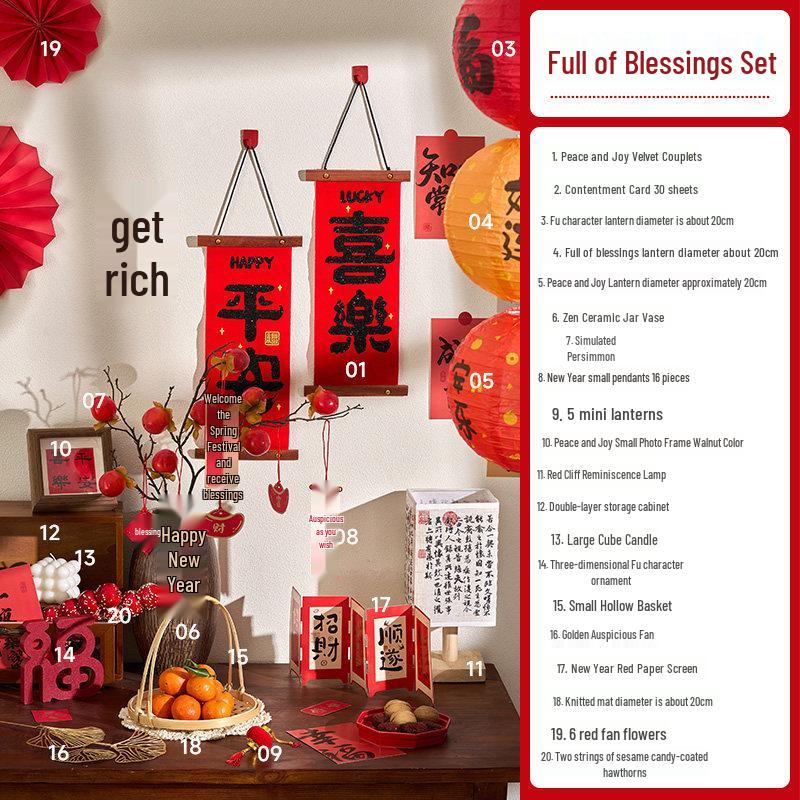 2026 New Year Retro Food Photography Scene Setup with Chinese-Style Props