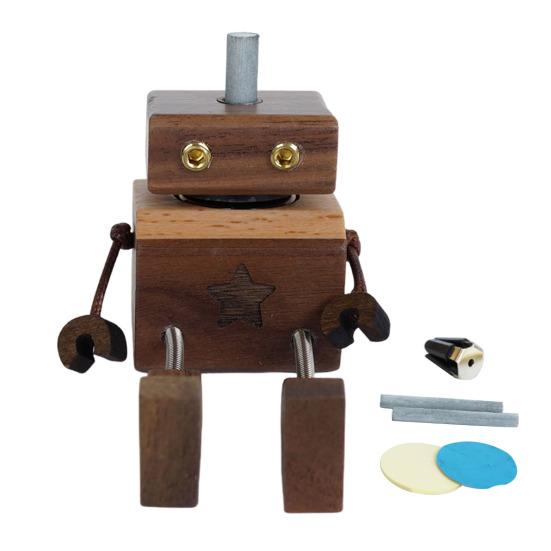 Car Air Fresheners Wooden Robot Figurine with Swinging Legs Car