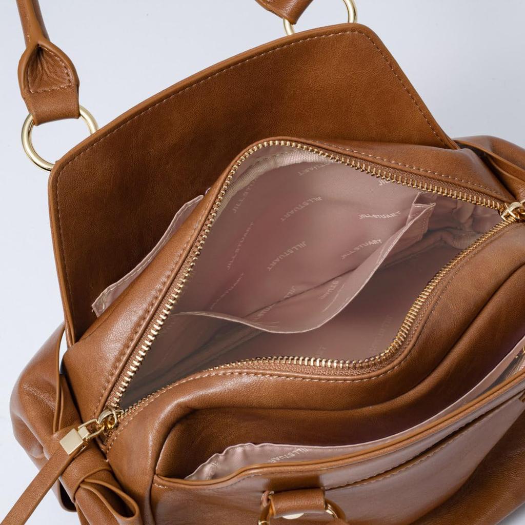 JILL STUART Handbag Ribbon Design Feminine Vintage Look JSLH5EH2 Camel 2-Way [Pecot] Women's