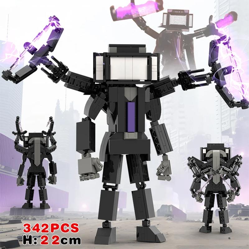 Skibidi Toilet Titan TV Man Speakerman Horror Game Bosses Camara Building Block Cartoon Doll Model Kids Birthday Halloween Gift