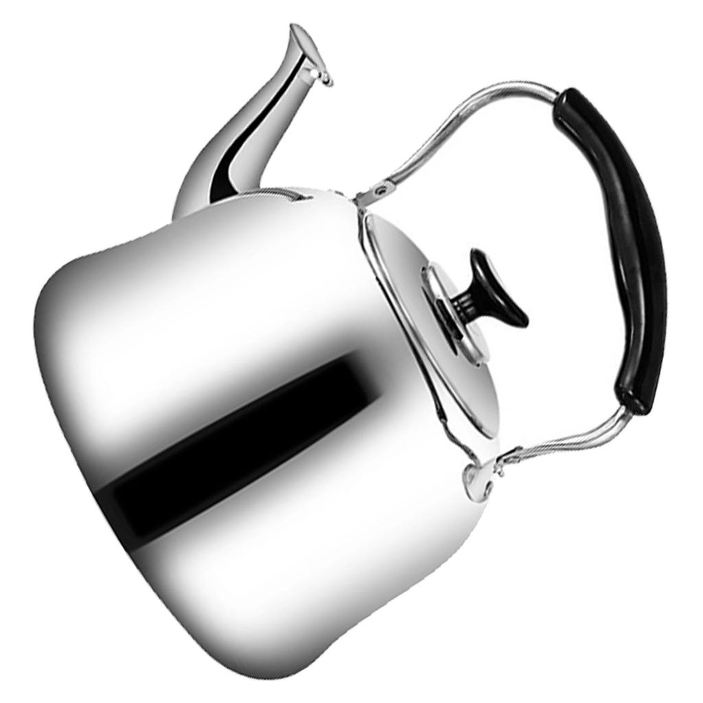 Steel Stainless Boiling Kettle Whistling Audible Alarm Large Opening Stovetop Teapot With Tea