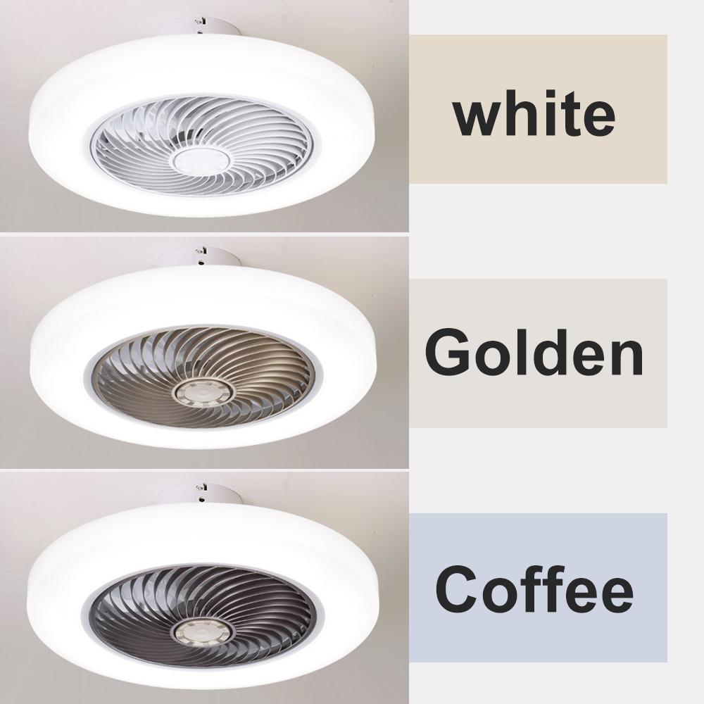 Intelligenter Deckenventilator mit Beleuchtung Fernbedienung Schlafzimmer Dekoration Ventilator Lampe 52cm Unsichtbare Flügel Leise