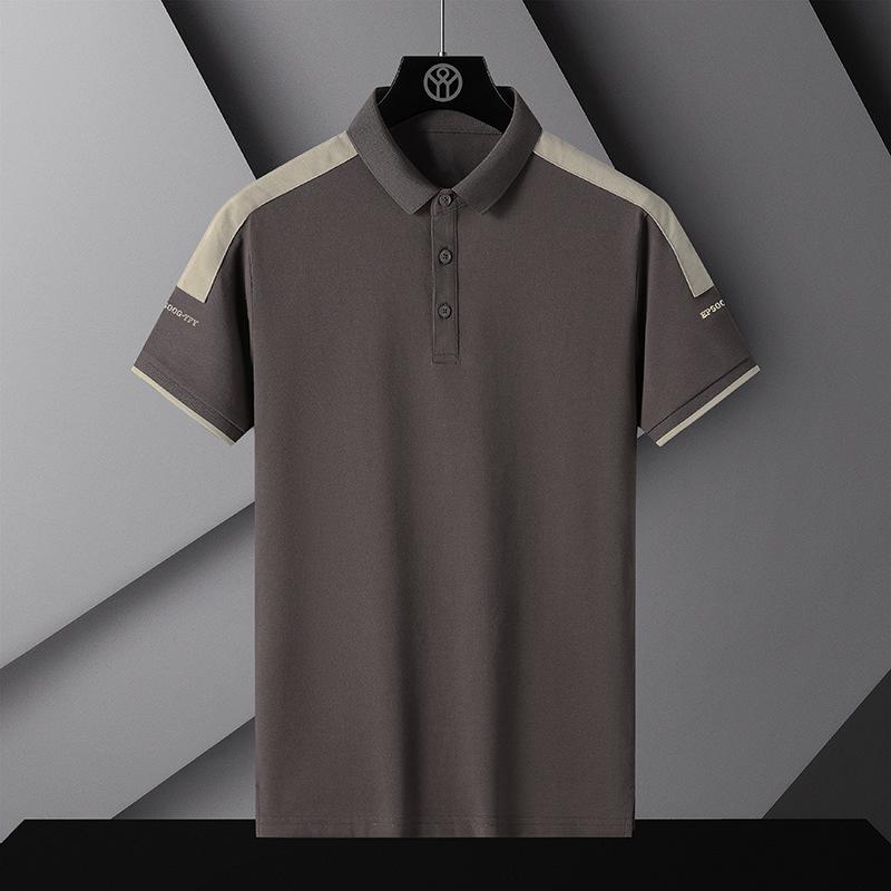 POLO Shirt Man's Short Sleeved T Shirt Summer Lapel Ice Silk Thin Half Sleeved T Shirt Dad Wear Business Casual Top