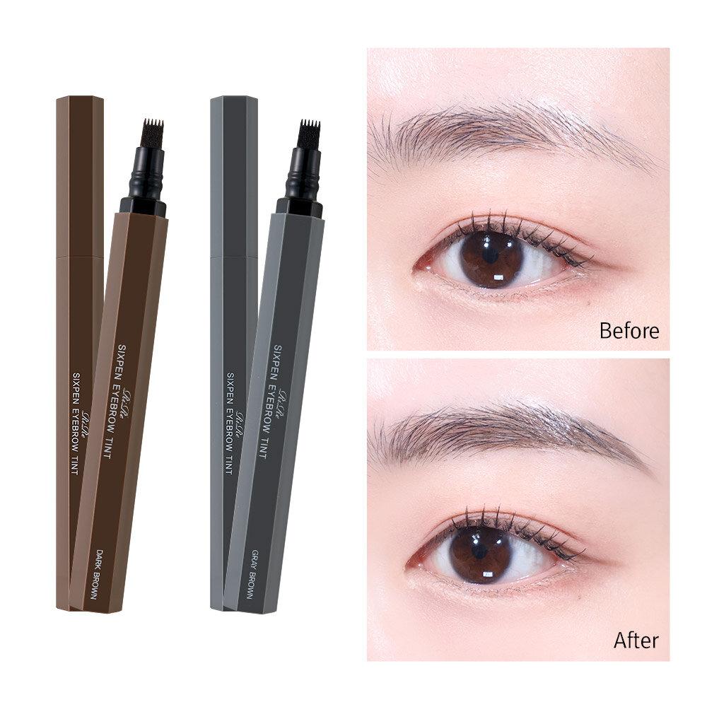 

Six Pen Eyebrow + 3 Eyebrow Guides Dark brown + eyebrow guide