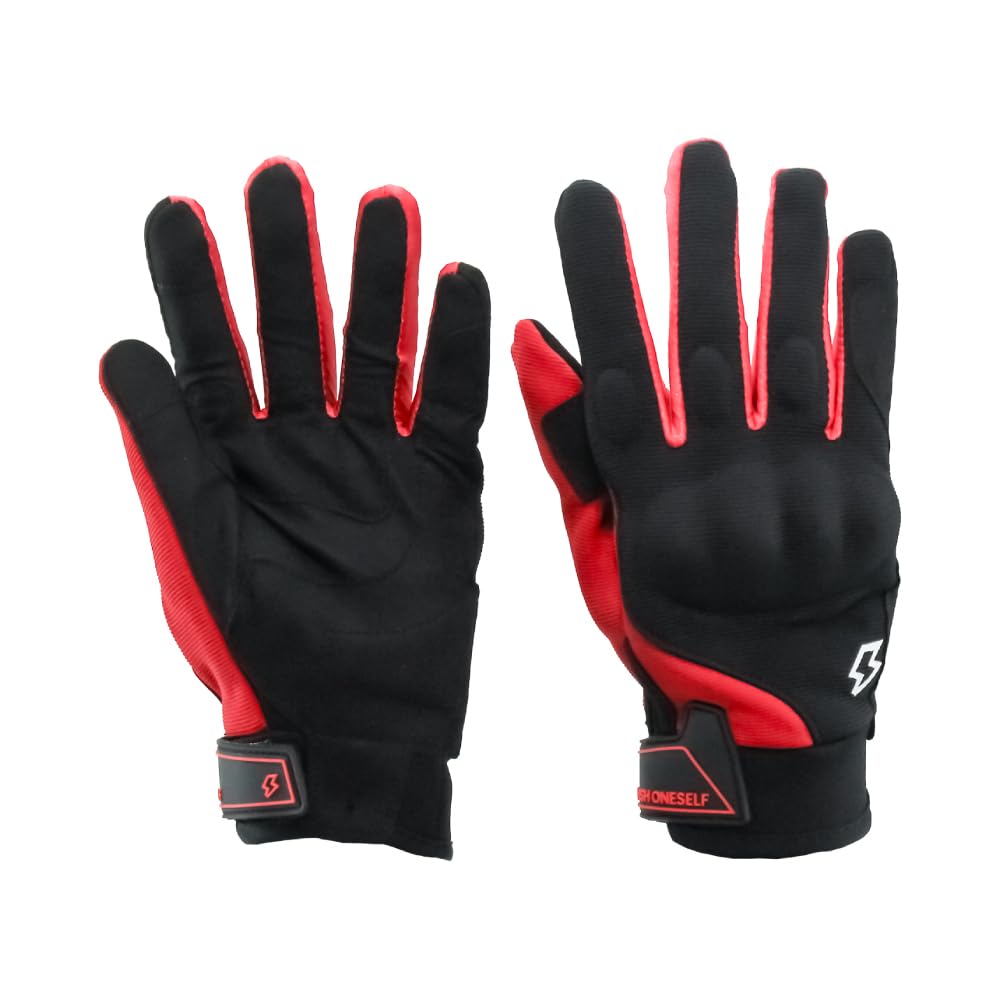 Motorcycle Riding Smartphone Size Smartphone Breathable Mesh Material Gloves, Compatible, GST50, Red, M, Operation,