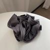 French Elegant Solid Color Scrunchies Black Brown Large Intestine Hair Bands Women Ins Fashion Flower Bud Satin Hair Ties Ropes