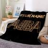 1PC Abba Custom Name Patterned Flannel Blanket Suitable For All Seasons For Home Decor Warmth And Comfort Gifts Holiday Present