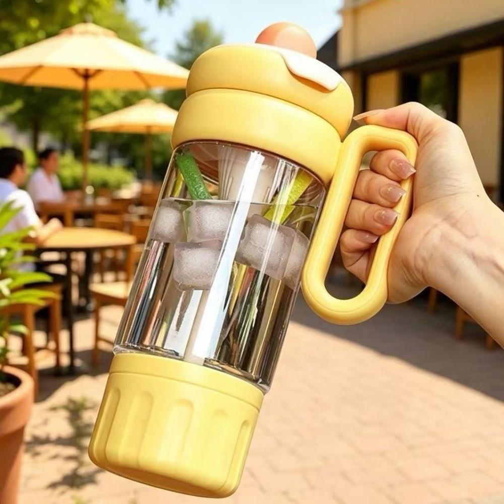 Leak-proof Sports Water Bottle Large Capacity Tea-water Separation Cup Tea Partition Cup Travel