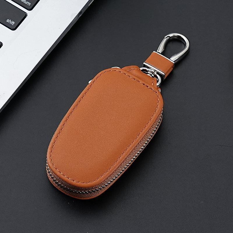 

Car Key Bag for Men and Women Large Capacity Multi-function Universal Car Key Storage Bag Creative Simple Waist Hanging Buckle світло-коричневого кольору