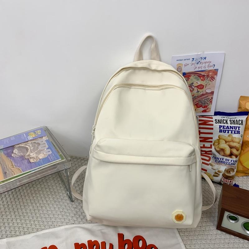 Легкий однотонный школьный рюкзак — фото 15