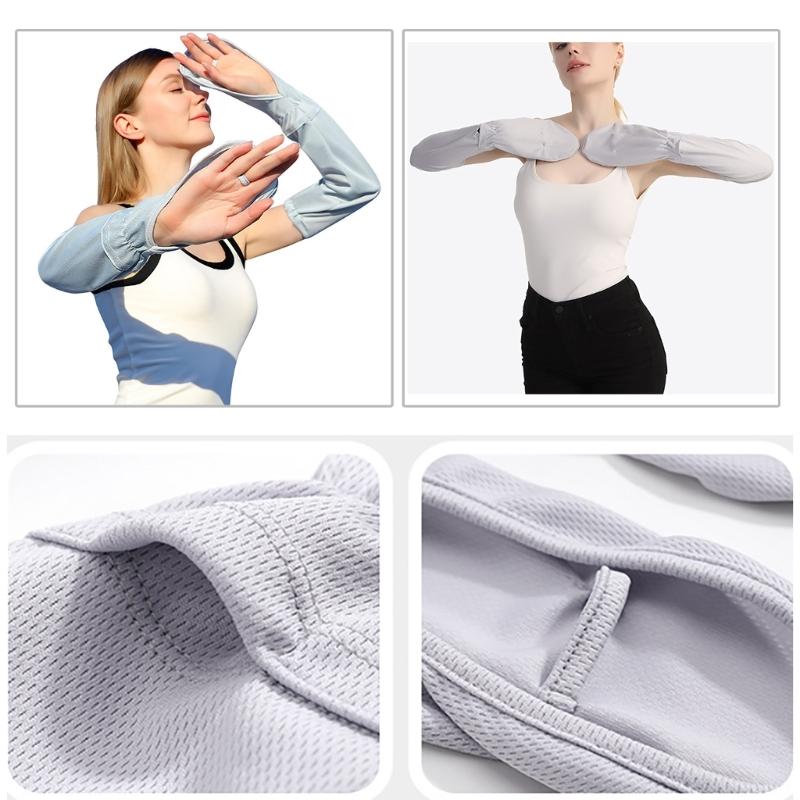 Cooling Arm Sleeve for Women Girl Cooling Arm Cover Sun Protections Driving Fingerless Sun Sleeve Adjustable Arm Sleeve