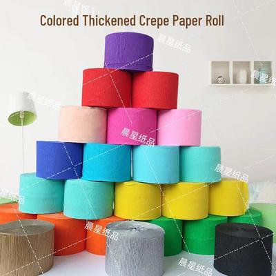 4,5 cm x 10 m farbige Krepppapierrolle für Hochzeiten, Geburtstage, Weihnachtsfeiern und Hintergrunddekoration.