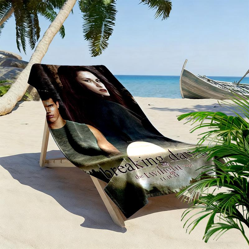 Dämmerungs-Print Strandtuch, Großes Weiches Schnelltrocknendes Handtuch für Strand Camping Schwimmen