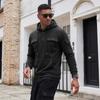 Men's Outdoor Hooded Sweatshirt with Multi Pockets, Long Sleeve Warm Casual Pullover