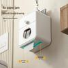 Wall-Mounted Waterproof Bathroom Tissue Box - Punch-Free Toilet Paper Storage Rack