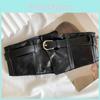Fashionable Black Wide Waist Belt For Women In Pu Material Perfect For Dresses And Coats