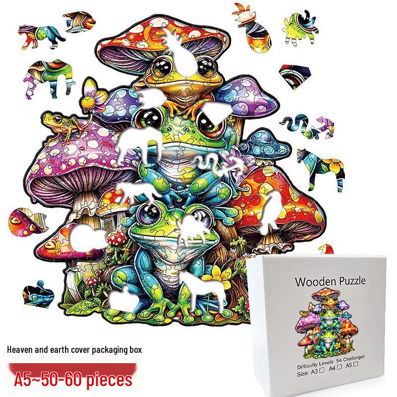 Irregular Animal Dog Penguin Wooden Puzzle in Stock