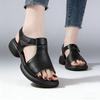 2026 Summer Genuine Leather Shoes Women Sandals Casual Flat Soft Comfort Mother Shoes Plus Size 41