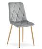 LIBRA chair - light gray velvet / wood color legs x 2