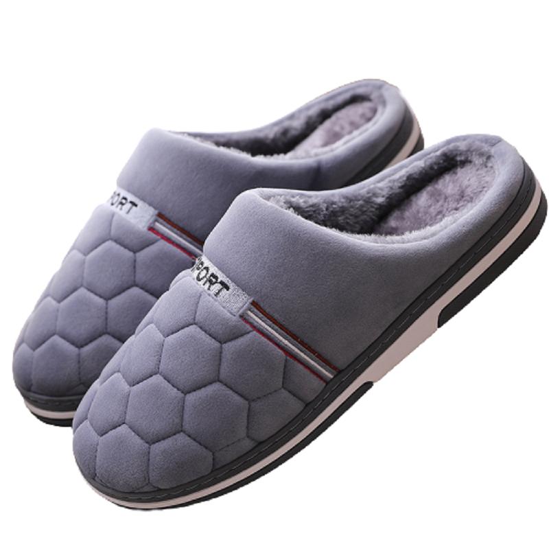 Size 47 48 49 50 Plus Size Men's Home Slippers Autumn Winter Warm Extra Large Big Size House Indoor Soft Sole Plush Slides