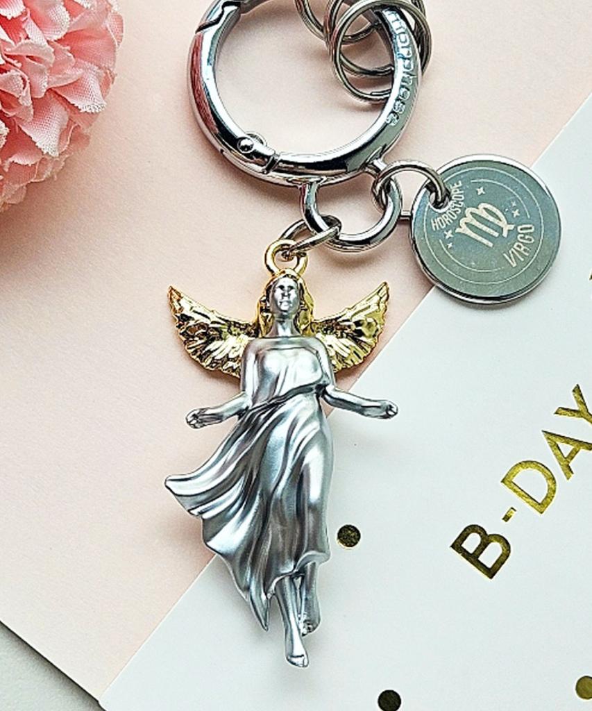 CHOCLI METALMORPHOSE COLLECTION Belgian Metal Keyring - Constellation Virgo