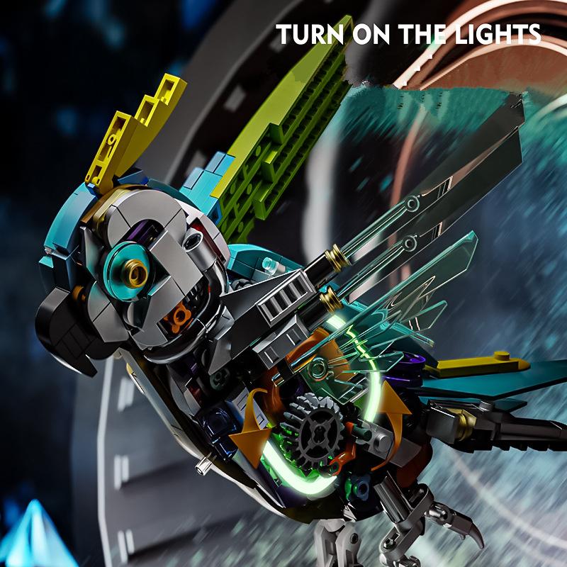 MOC Semi Mechanical Exotic Parrot Tropical Versatile In Creativity Animal City Building Blocks Classic Model Bricks Kits Ideas