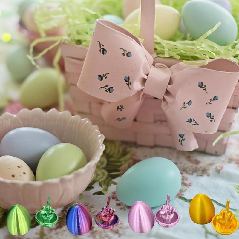 Easter Egg Middle Finger, Funny 3D Printed Middle Finger Egg, Novelty Surprise Eggs for Friends & Family, Perfect for Adult Easter Basket