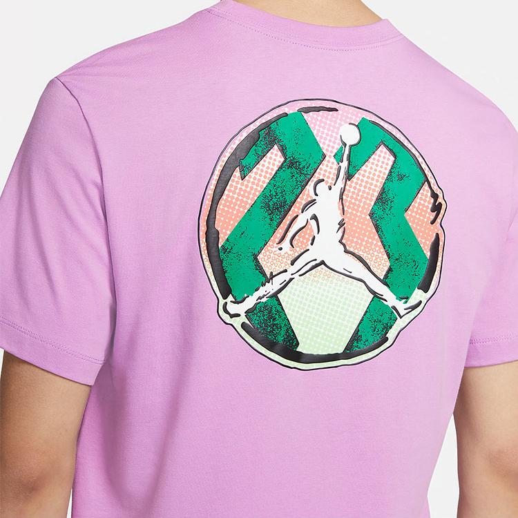 Jordan Sport DNA Casual Logo Crew Neck T-Shirt Men Tops Pink CZ8084-591