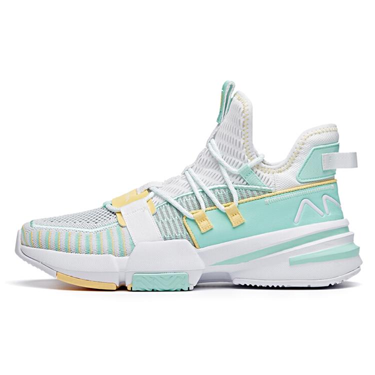 

Anta Craze 1 Mid Top Performance Basketball Shoes Men s White Green 44.5