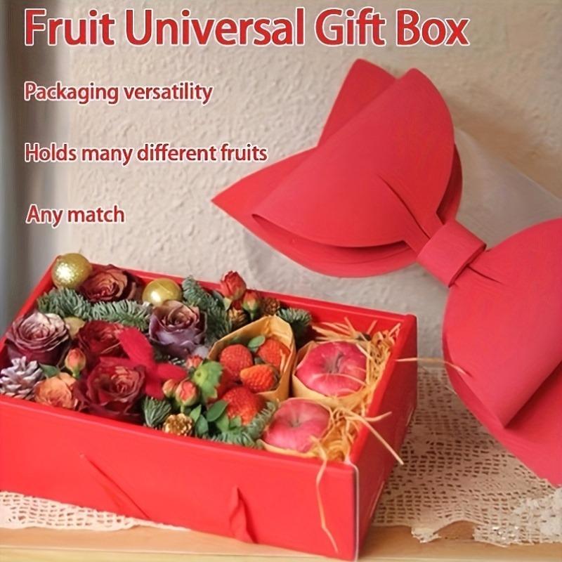 10Pack Elegant Fruit&Floral Flower Box/Gift Box with Bow Transparent DIY Handheld Flower Arrangement for Valentine'S Day Wedding