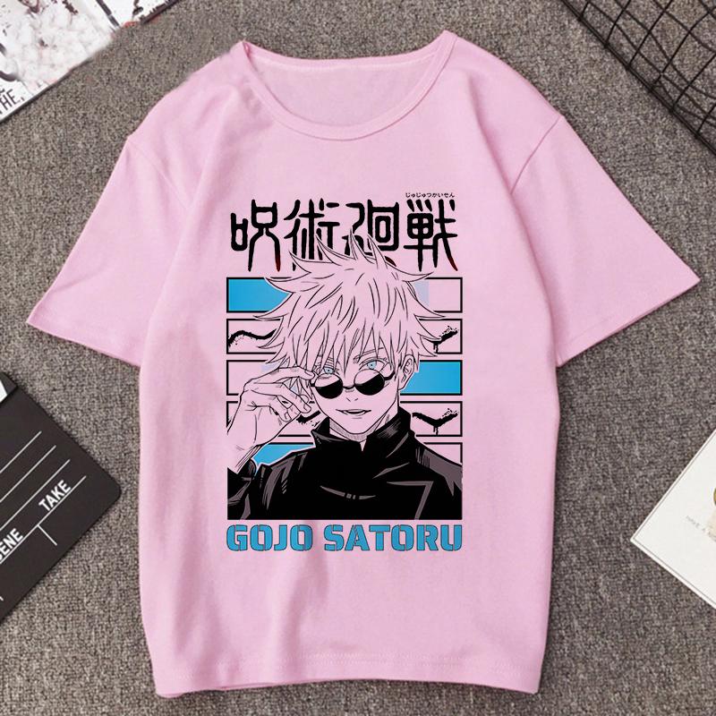 Japanese Manga Gojo Satoru T Shirt Women Tops Jujutsu Kaisen Anime T-shirt Unisex Harajuku Kawaii Short Sleeve Tee Summer Top