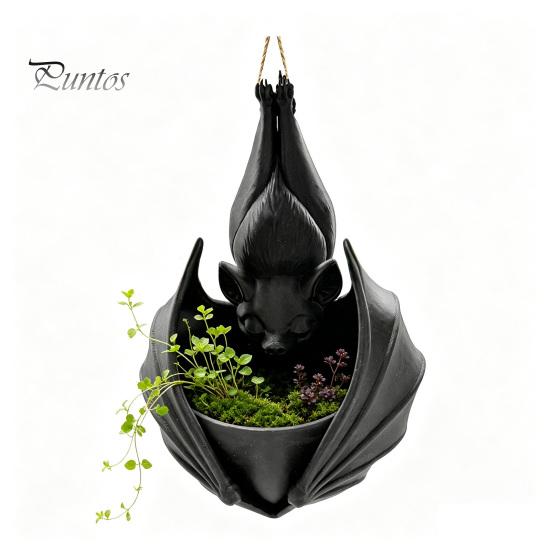 Vetplanten Pot voor Planten 3D Geprint Hangende Vleermuis Plantenbak, Vormgegeven Bloempot, Creatieve Halloween Bloempot Bloempotten, Gotische Houder Binnen Buiten