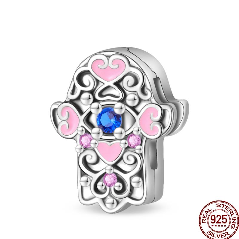 Copper Spring Flowers Butterfly Pink Moon Temperament Charm Beaded Beads Suitable For Pan Original Bracelet