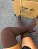 Women's Knit Pointed-Toe Chunky Heel Over-the-Knee Elastic Wool Boots
