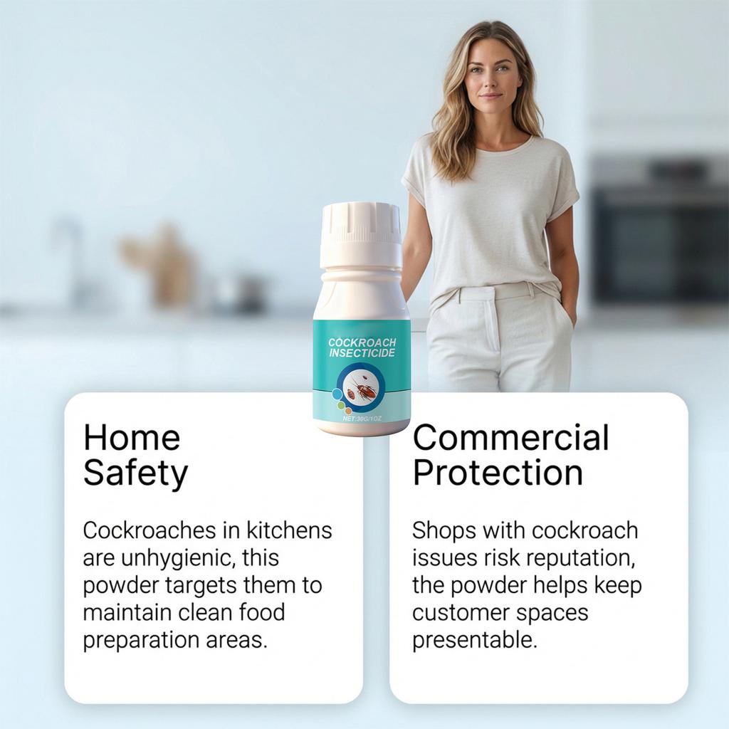 Insecticide Powder, Suitable For Indoor Use In Kitchens And Living Rooms To Kill Cockroaches, Ants, And Other ; A Household Hygienic Insecticide30g