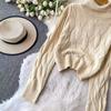 Autumn 2 Piece Set Turtleneck Sweater For Women Casual Fashion Style Chic Weave Top + High Waist Elegant Long Skirt