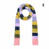 Y2K Style Sausage Thin Scarf Warm Color Splicing Rainbow Color Scarf  Cold Weather