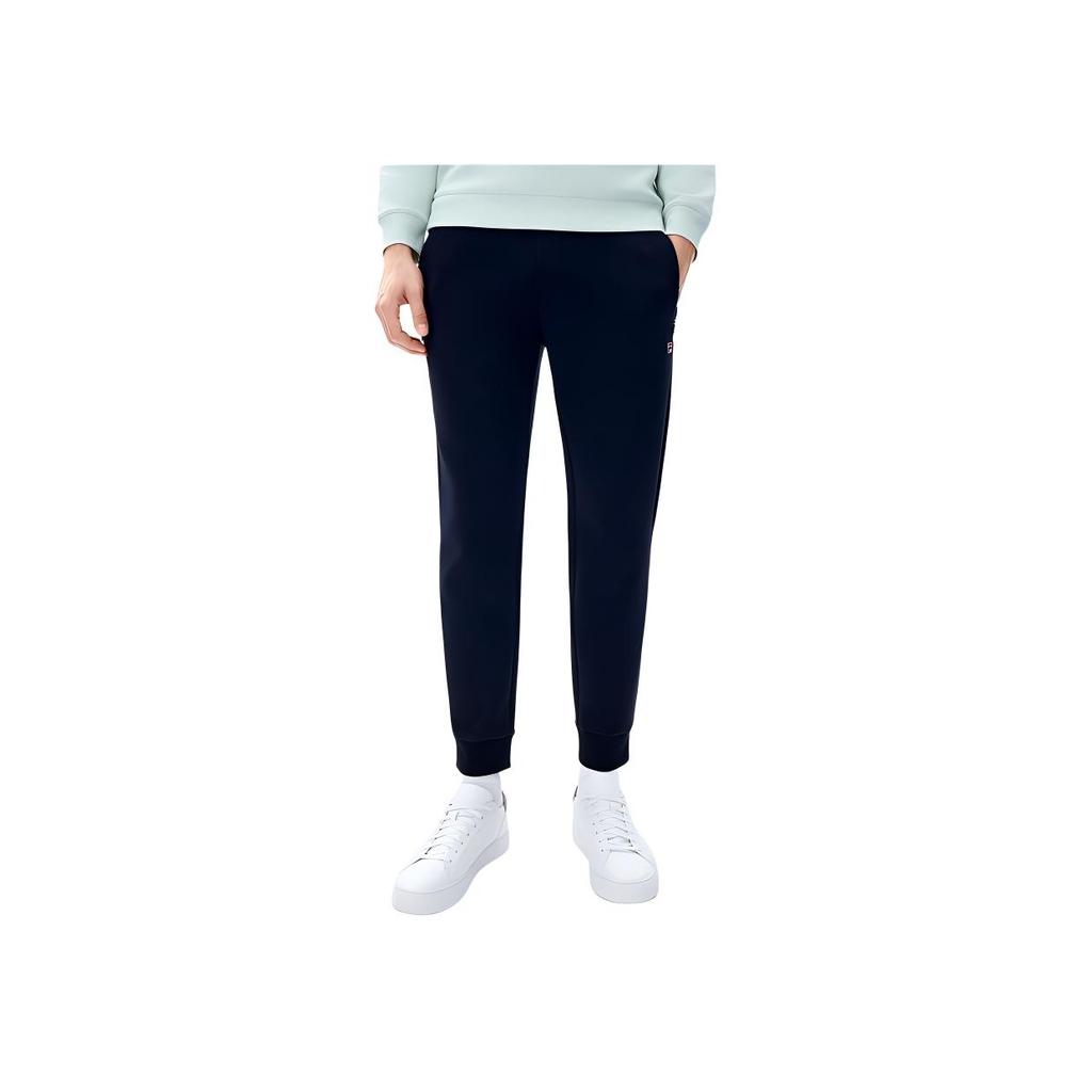 FILA Business Simple Solid Color Basic Knitted Casual Long Pants Men bottoms Legendary-Blue F11M241603FNV