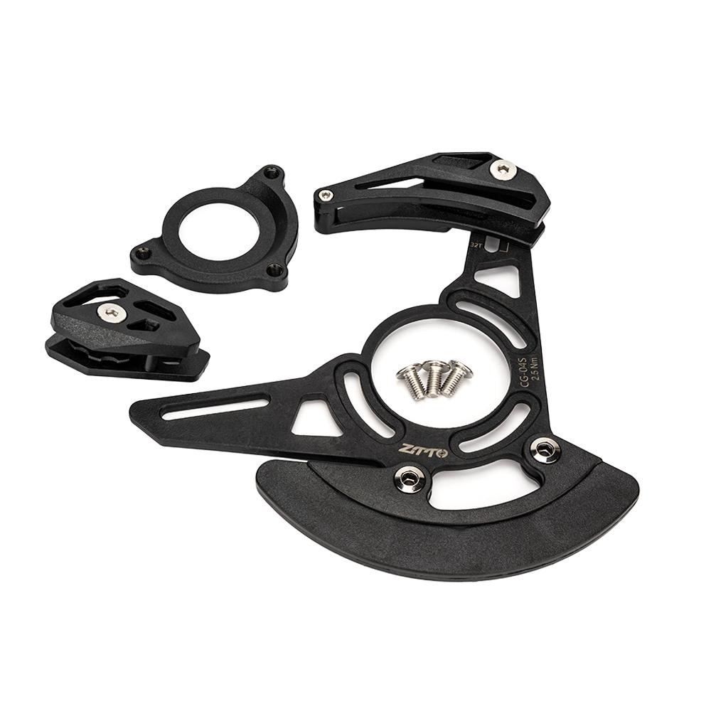 ZTTO DH Chain Guide MTB Gravel Bike Single Disc Sprocket Chain Guide Drop Catcher BB Mount 1x System 32T-38T Frame Guard CG04S