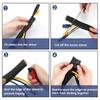 Hocerlu Cable Storage Sleeve, Cable Cover, Braided, Approx. 3m Length, 13mm Diameter, Black