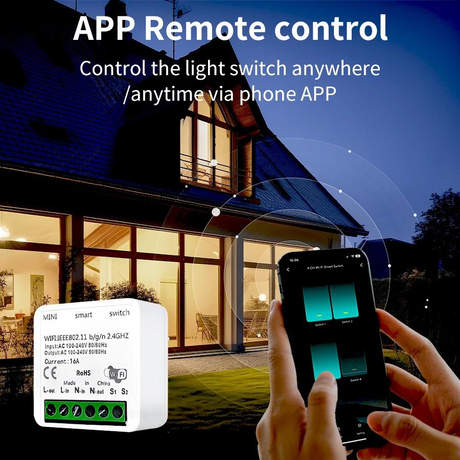 Wifi Smart Switch Module DIY Interruptor Smart Home Light Switch Breaker eWeLink APP Remote Control Work with Alexa Google Home