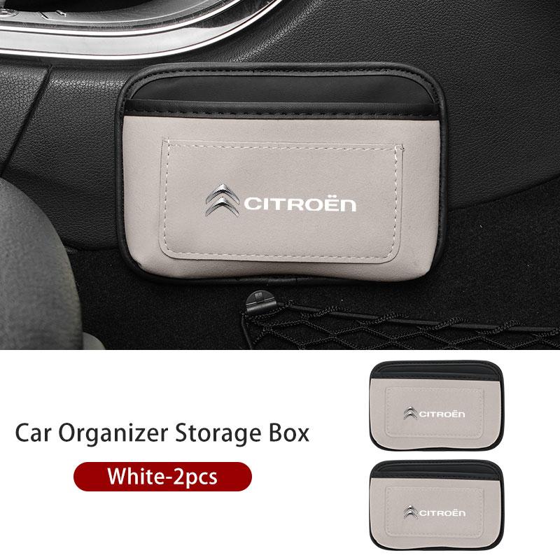 Boîte Auto Coller Cartes Téléphone Clé Auto-adhésif Poche de Rangement Pour Citroen C4 C3 C5 C1 C2 C6 VTS C4L DS3 DS4 DS5 Grand
