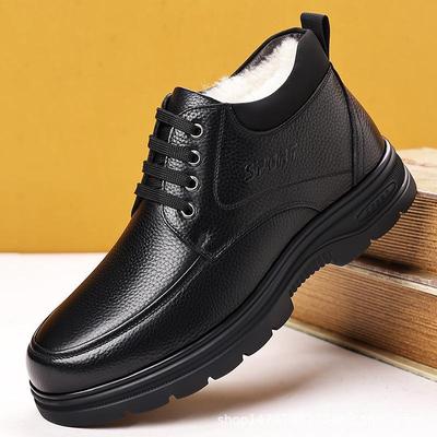 Herren 2025 Winter Plus Samt Warme Baumwolle Rindsleder Stiefeletten.