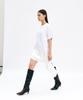 Yunse Draped Satin Dress (White)