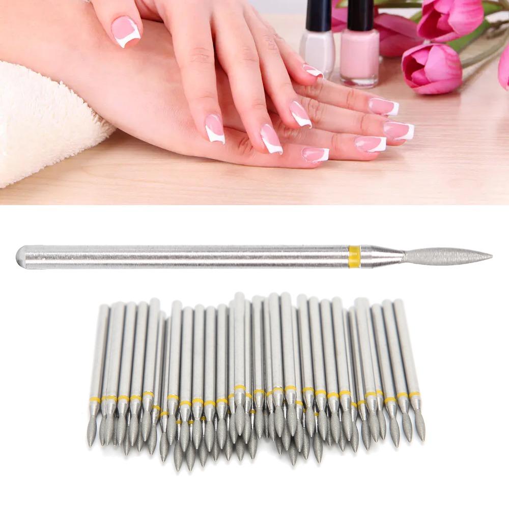 50pcs Replacement Head Nail Drill Bits Cylinder Shape Nail Drill Bit Set  For Nails