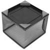 Office Business Metal Mesh Sticky Note Box Desk Shelf Card Holder Case Stand Organizer