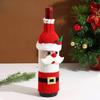 Christmas Wine Bottle Cover Set Santa Snowman Woven Wine Bottle Bags For Christmas Party Dinner Table Decorations New Year Gifts